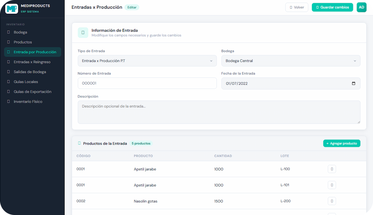 Mediproducts screen 3